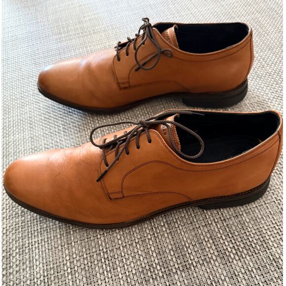 COLE HAAN Bedford Plain Toe Derby Lace Up Shoe Wingtip 15M British Tan Preppy main image 6